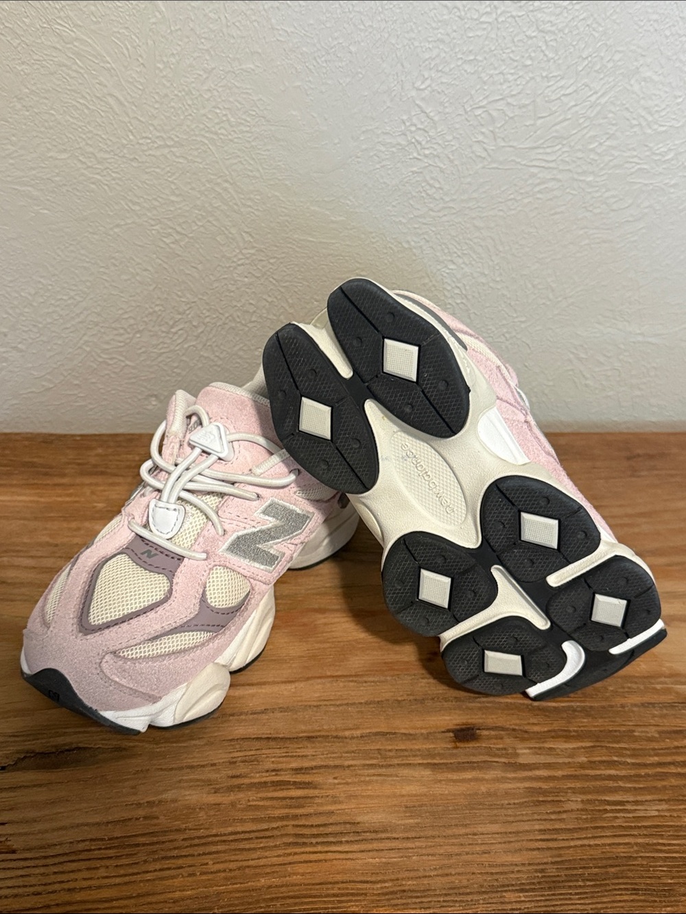 New Balance Kids Pastel Pink and White Athletic Sneakers - Picture 8 of 9